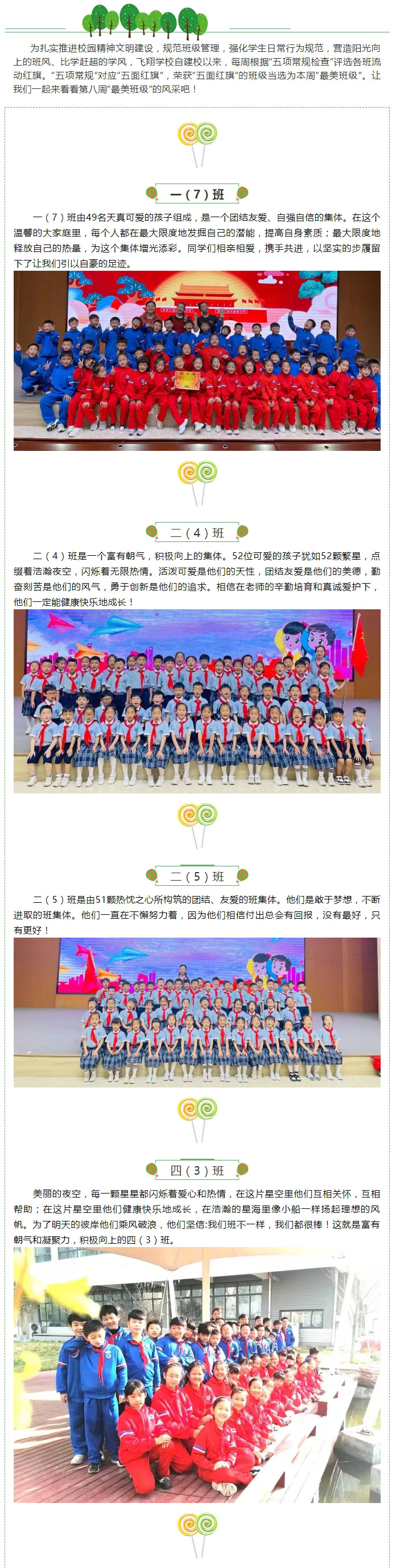 “美”在身邊綻放——安陽市飛翔學校小學部第八周“最美班級”_01
